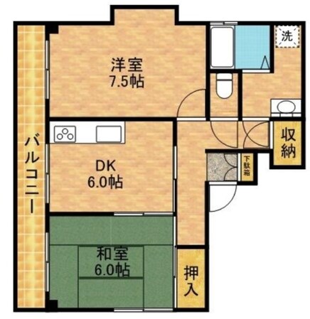 フラッツ中川の物件間取画像